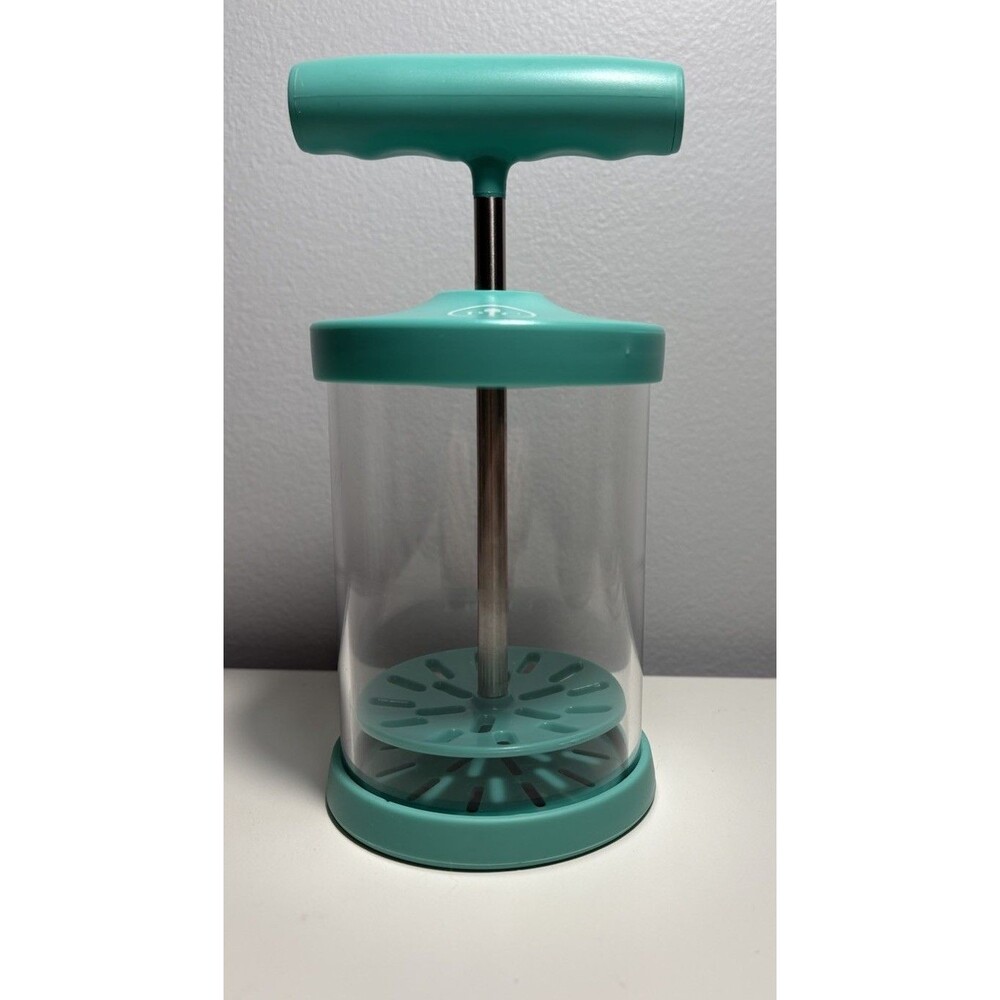 Pampered Chef Whipped Cream Maker Manual No Batteries #1461 Teal Mint Condition